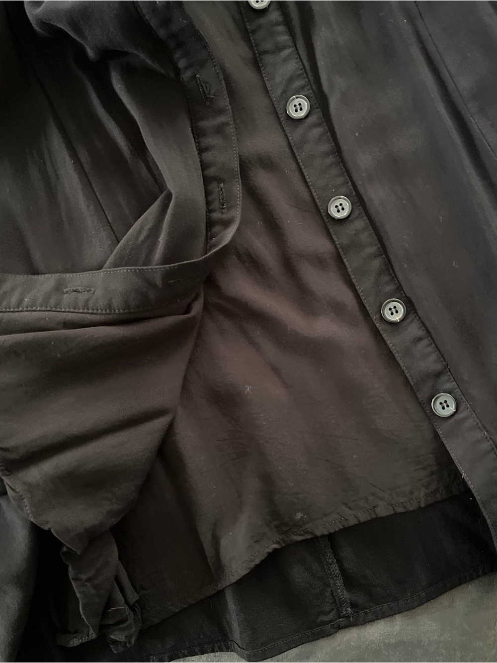 bohme Black Button-Front Short Sleeve Shirt Dress - Picture 6 of 8